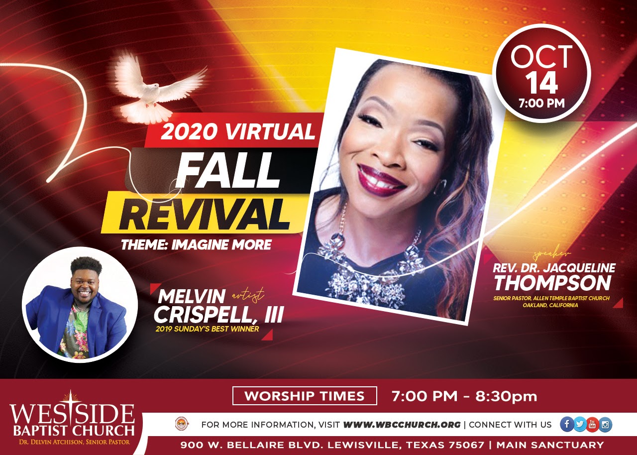 2020 Virtual Fall Revival on Oct. 14 at Westside