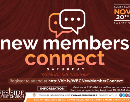 New Members Connect Saturday